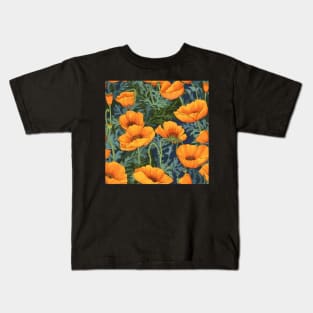 California Poppies Kids T-Shirt